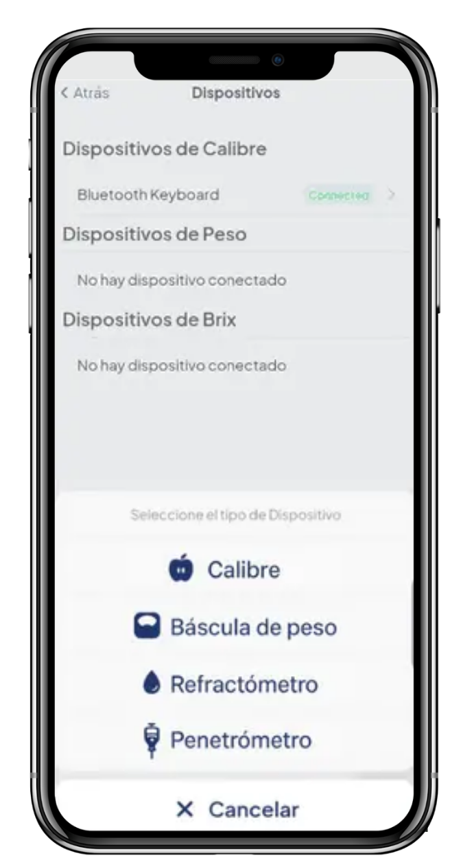 Conexión Bluetooth del penetrómetro digital